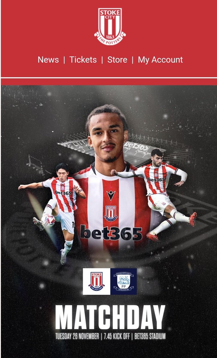 Markiemarc66's tweet photo. At Stoke on a cold and 'rainy' tuesdaynight ... #stopre #MatchDay @stokecity - @PNE_FC https://t.co/m79WsuILX4