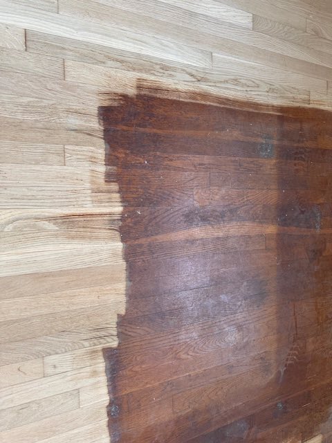 CareExtreme's tweet photo. This is a hardwood floor that we started refinishing yesterday, the pictures below are the before and then the wood sanded raw. Can you believe some people would have ripped these beautiful floors out! https://t.co/LH21Fyulif