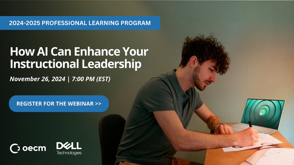 Reminder: Our free Professional Learning Program webinar — How AI Can Enhance Your Instructional Leadership — is happening tonight at 7 PM (EST)!

Register at bit.ly/3CNzOVf