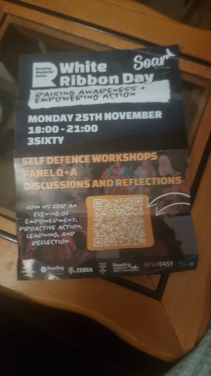 Working collectively to end violence against women and girls. White ribbon event raising awareness and empowering action  <a href="/UniofReading/">Uni of Reading</a> <a href="/ReadingCouncil/">Reading Borough Council</a> <a href="/ThamesVP/">Thames Valley Police</a> #EndViolenceAgainstWomen #whiteribbon #importantcoversation #whatareyoudoingaboutit #selfdefence
