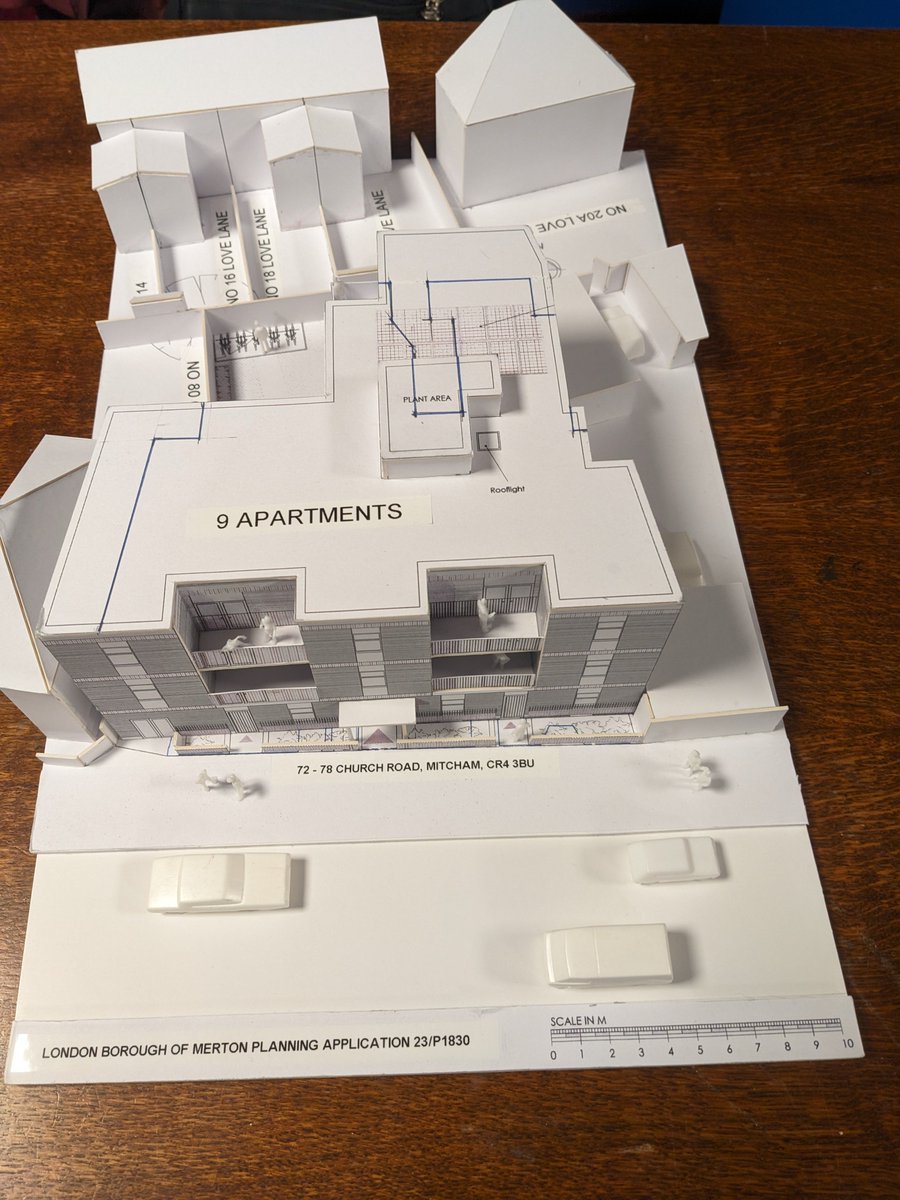 Good to have the model produced by local residents to demonstrate the overwhelming impact of plans for Church Road parade on surrounding buildings at our Open Meeting this evening