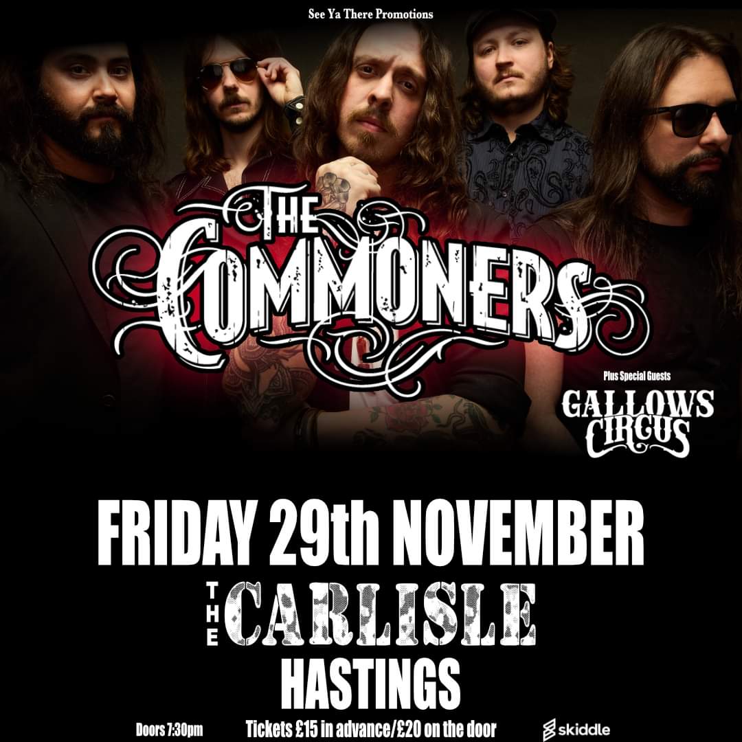Gallows Circus (@gallowscircus) on Twitter photo 💥THIS FRIDAY💥
Totally thrilled to be opening up for The Commoners at The Carlisle Hastings this Friday thanks to See Ya There Promotions 
Tickets at skiddle.com/e/40063913
See you there!❤️🤘 💥THIS FRIDAY💥
Totally thrilled to be opening up for The Commoners at The Carlisle Hastings this Friday thanks to See Ya There Promotions 
Tickets at skiddle.com/e/40063913
See you there!❤️🤘
