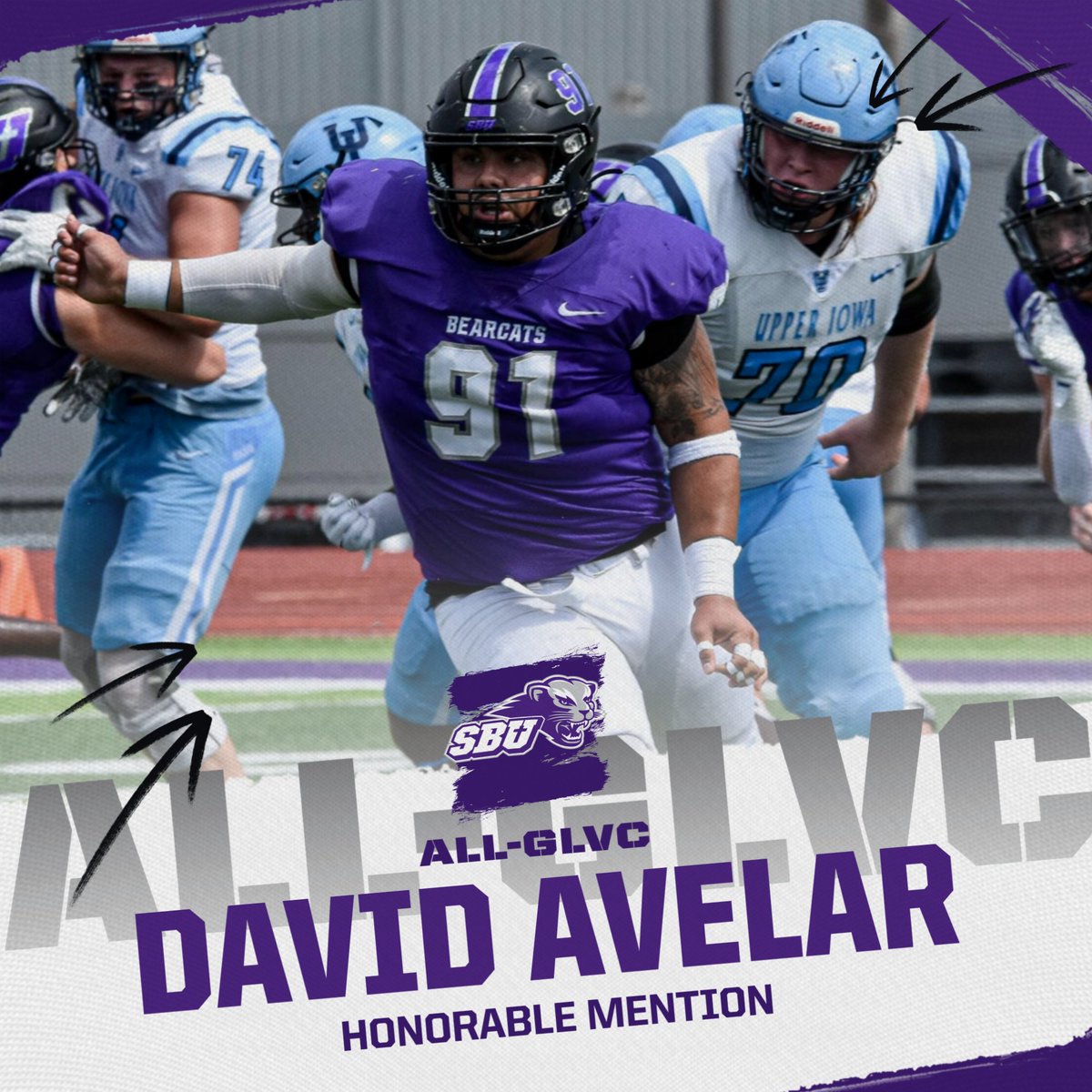 Congrats to David Avelar on his selection to the All-GLVC team! #rollcats