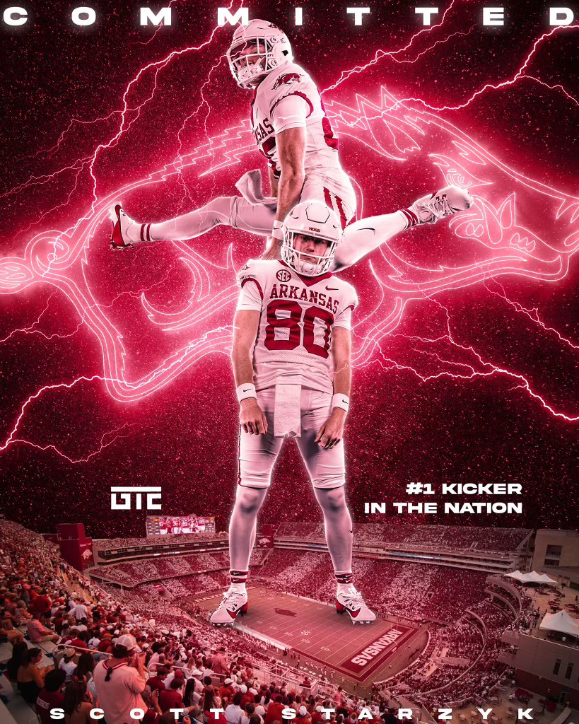 COMMITTED‼️
#WOOPIG
<a href="/NickGatto/">Nick Gatto</a> <a href="/KohlsKicking/">Kohl's Kicking Camps</a> <a href="/HKA_Tanalski/">Adam</a> <a href="/ColschenDavid/">Coach Colschen</a> <a href="/CoachSamPittman/">Coach Sam Pittman</a> <a href="/CoachSFountain/">Scott Fountain</a> <a href="/CoachCWhite_/">Cain White</a> <a href="/coachnorris38/">Chris Norris</a>