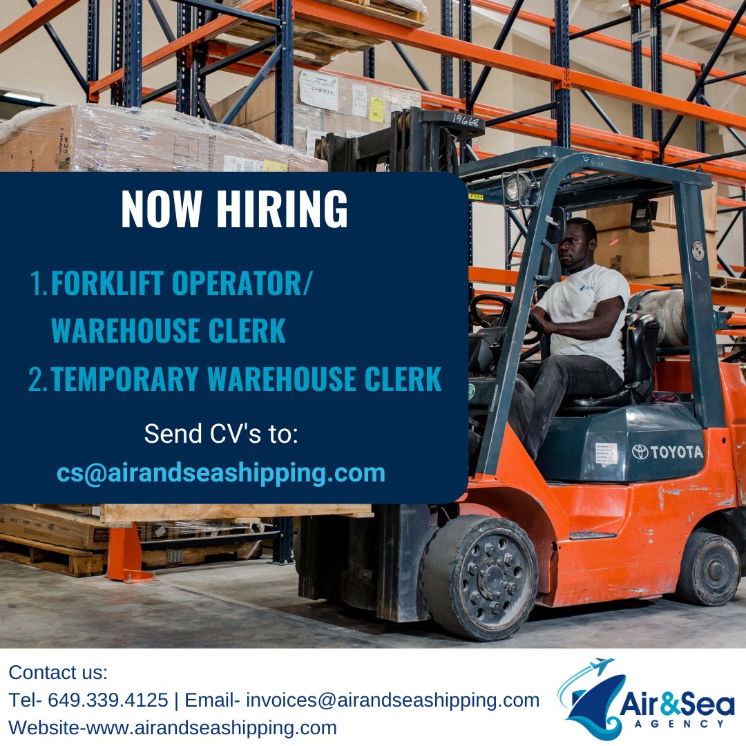 𝗡𝗢𝗪 𝗛𝗜𝗥𝗜𝗡𝗚
Applicants must be Belongers or PRC holders only.
Send your CV to cs@airandseashipping.com to apply.