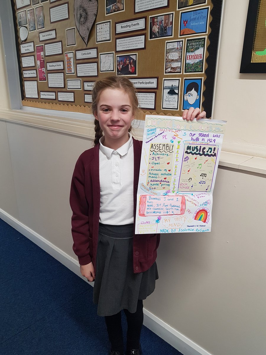 Isabelle created her own poster to show why our school is so special to her- she had lots of fab ideas! 😊⭐ #TeamTJI #together #values