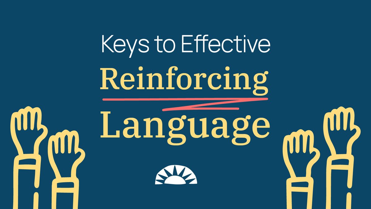 Use reinforcing language to show students that you see their positive academic and behavioral efforts and accomplishments. Read more about using reinforcing language here: bit.ly/4eMFtIO