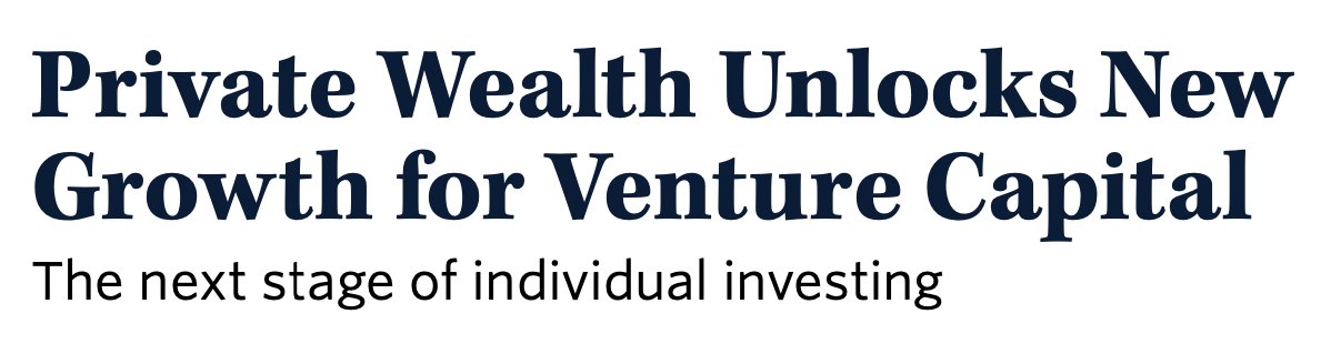 A new report from Pitchbook cites “a prime opportunity for private wealth investors to increase their allocation or begin investing at a lower price point” in venture capital funds. To access the report, just click the link below:
 
hubs.la/Q02Zq4Md0

#venturecapital #vc