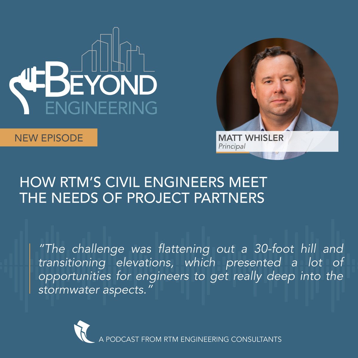RTM_ENG's tweet image. RTM Civil Principal, Matt Whisler continues the conversation with Dave Piluski about how RTM civil teams tackle critical but invisible project elements and reflect on how we earn project partners&apos; trust. hubs.ly/Q02ZfxyG0
#RTMengineering #beyondengineering #civildesign
