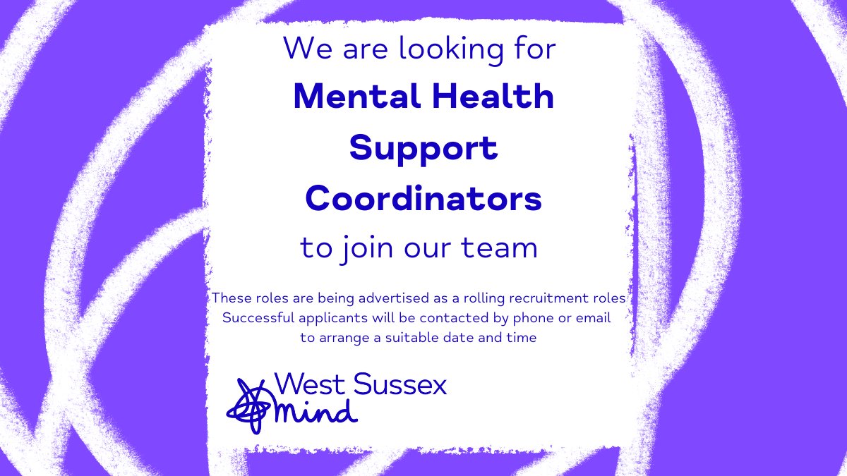 Are you committed to promoting mental well-being and supporting the recovery of individuals in the local community? For more information, follow this link: westsussexmind.org/jobs/mental-he…
#mentalhealthjobs #wearehiring #westsussex