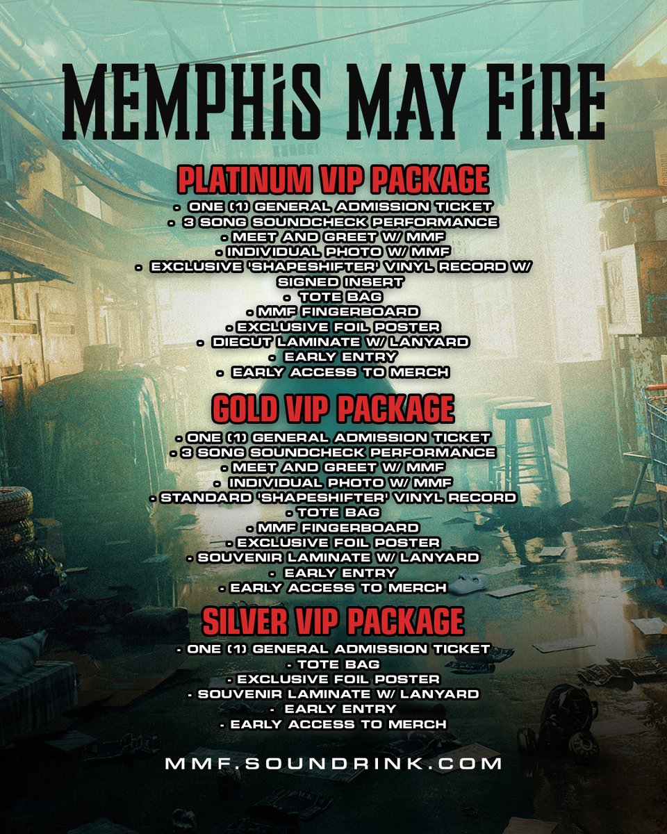 Can’t wait to hit the road with <a href="/Caskets_band/">CASKETS</a>, @windwalkersband and <a href="/thexelijah/">elijah</a>! Who’s already got their VIP package and tickets locked in? MemphisMayFire.com