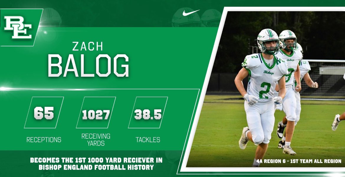 zdbalog's tweet photo. Blessed to be named 1ST Team All Region!!!
@LoganHallSC @bishops_fb https://t.co/tMASVVZFB9