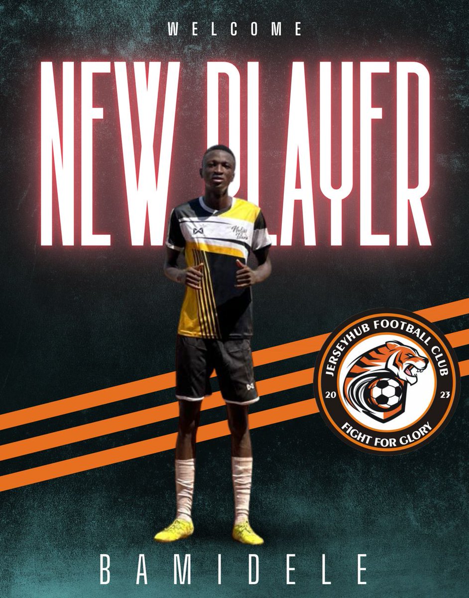Jerseyhub_FC's tweet photo. Our team has just made an incredible signing! We're thrilled to announce that we've secured the signing of Bamidele Michael on a 2-year deal. Stay tuned for all the exciting details and get ready to see this talented player in action! ⚽️🔥

@KwasuSport #jerseyhubfc https://t.co/AomVXtfO3C