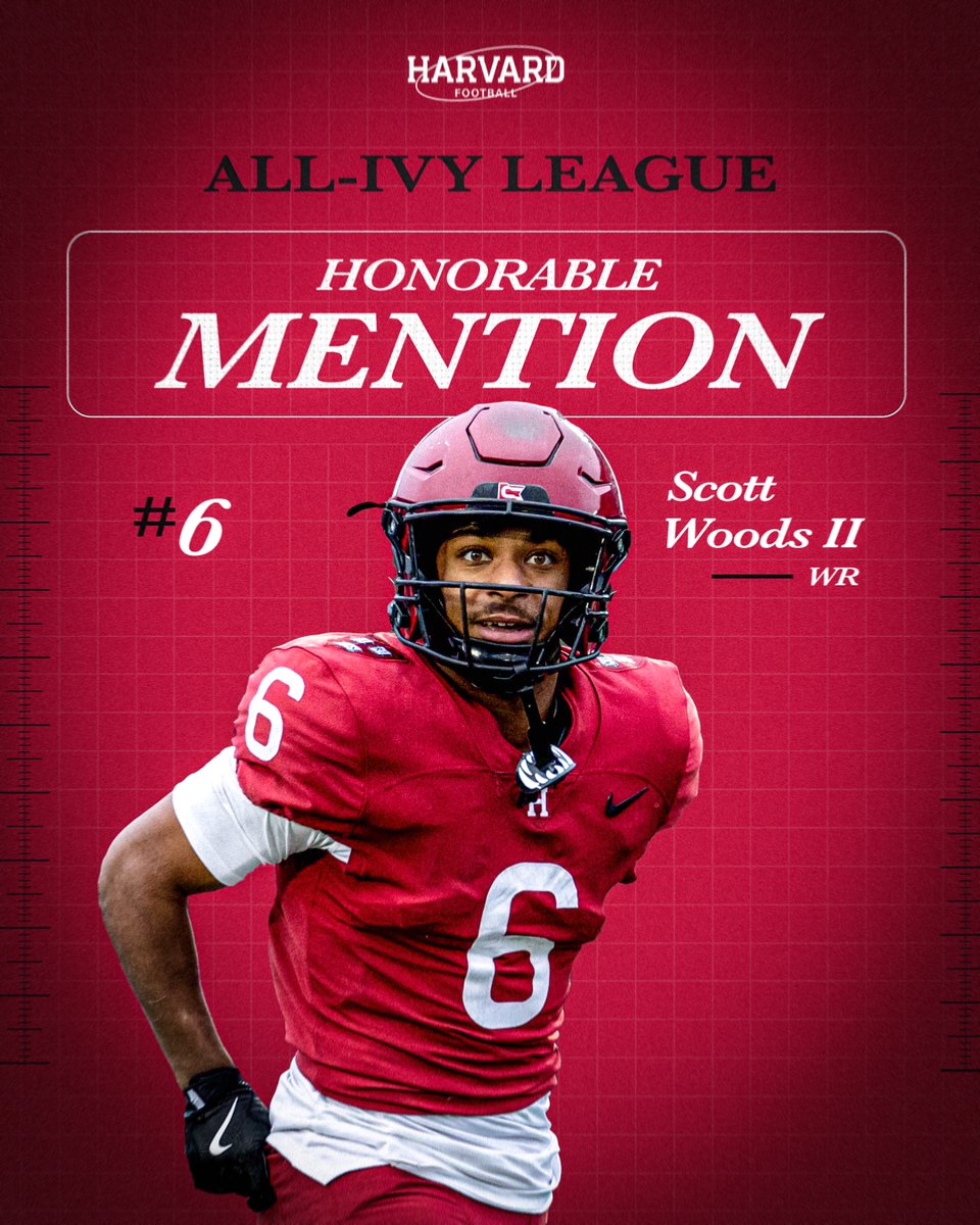 👊Honorable Mention All-Ivy👊

Scott Woods II, WR

🗞️ tinyurl.com/259spafg

#OneCrimson #GoCrimson