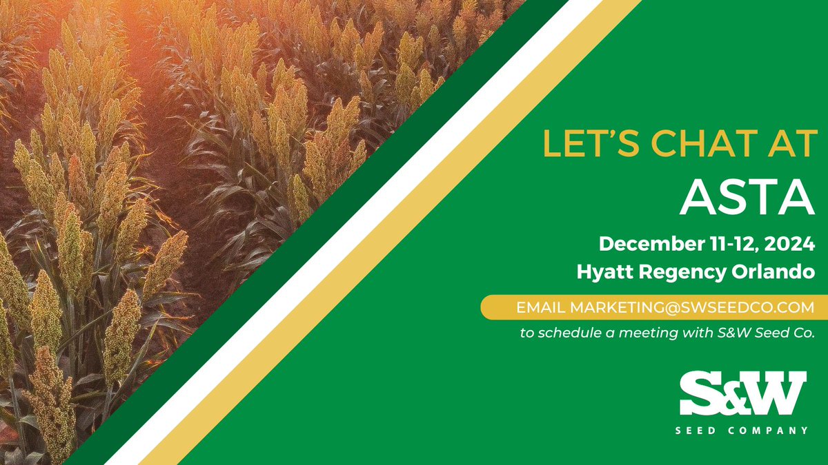 We'd love to chat with you at the ASTA <a href="/Better_Seed/">American Seed (ASTA)</a> meeting in a few weeks . . . Schedule a meeting with us today!