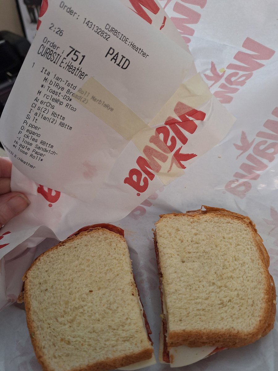 lepprdqueen's tweet photo. I got to work with the pepperoni sandwich with the Italian on rye tag.  After checking in at home, my Italian on rye has the Italian classic tag and the hoagie has the pepperoni sandwich tag.

This is the second time in a month something like this has happened.

No more. https://t.co/LpyK8ZKJv2