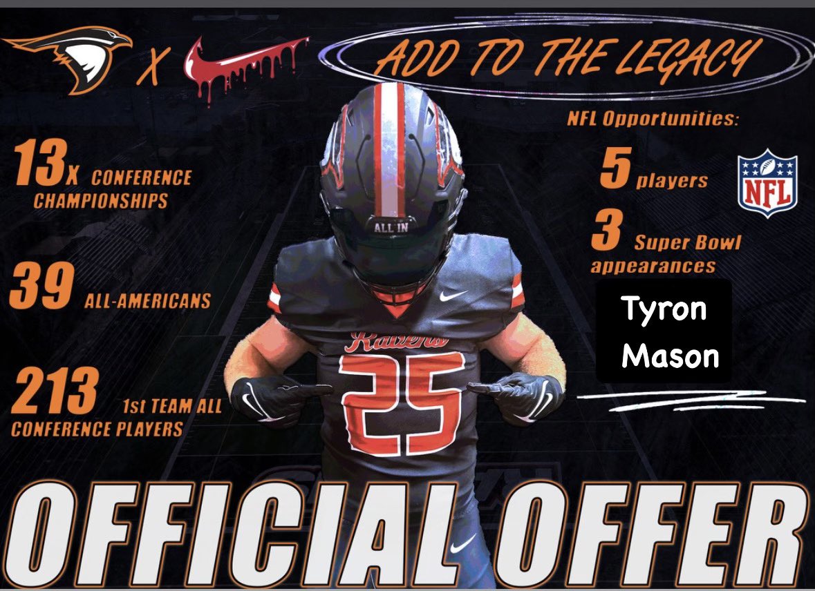 After a great conversation with <a href="/RB25HUD/">Rashad Barksdale</a>  I am blessed to receive my second offer from <a href="/AUFootball__/">Anderson University Football</a> 
<a href="/Coach_Wild/">Josh Wild</a> <a href="/CosbyTitansFB/">Cosby Titans Football</a>