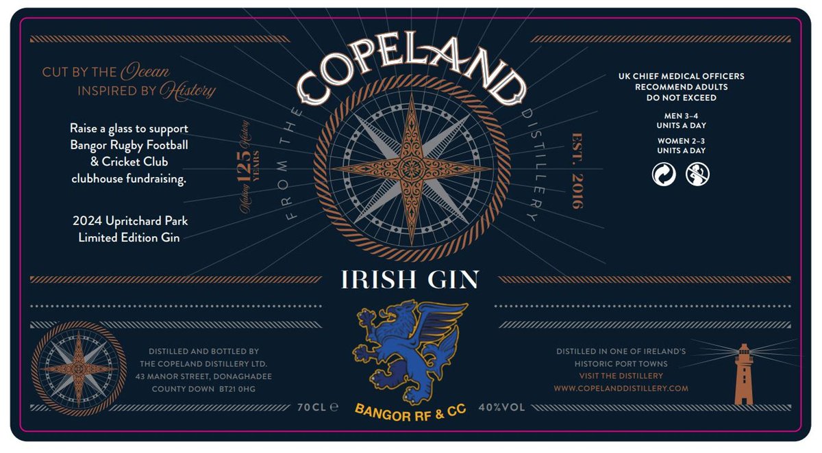 BangorRFC's tweet photo. 🎉BE A PART OF BANGOR RF&amp;CC HISTORY🎉

In association with our valued sponsor Copeland, we are going to be selling limited edition bottles of Bangor RF&amp;CC Gin as part of our clubhouse redevelopment fundraising efforts.

https://t.co/bmkJuQ87JZ https://t.co/JvDa9dw8Vp