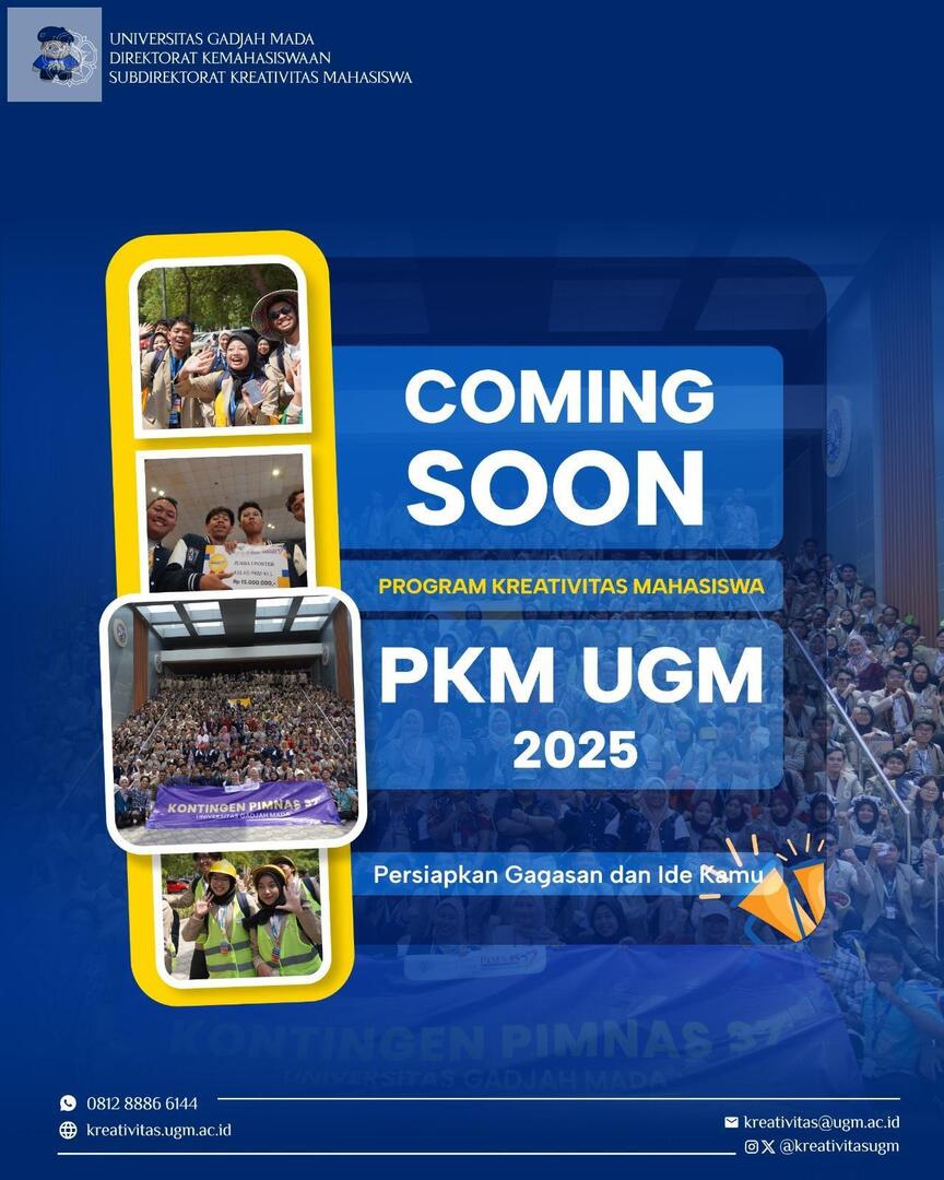 UGM_FESS's tweet photo. [Oprec PKM RSH 2025]
wargi ugm_fess yang mau berjuang di PKM 2025 nanti, khususnya bidang RSH nih
Sender udh ada beberapa ide yg mungkin bisa dikembangin bareng

rep aja asal prodi dan angkatan, sama sedikit lebihnya pengalaman riset, nanti sender ketuk dm nya ia.. https://t.co/8QUPhh1m2u