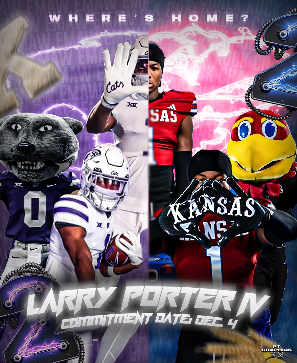 Larry (L) Porter IV (@larryporter_1) on Twitter photo Whereβs home???π‘ #emaw #kstatefb #ROCKCHALKJAYHAWK <a href="/KStateRecruits/">Kansas State Recruiting</a> <a href="/KStateFB/">K-State Football</a> <a href="/KU_Football/">Kansas Football</a> <a href="/KUAthletics/">Kansas Jayhawks</a> <a href="/ptgraphics0/">Parker Titus</a> Whereβs home???π‘ #emaw #kstatefb #ROCKCHALKJAYHAWK <a href="/KStateRecruits/">Kansas State Recruiting</a> <a href="/KStateFB/">K-State Football</a> <a href="/KU_Football/">Kansas Football</a> <a href="/KUAthletics/">Kansas Jayhawks</a> <a href="/ptgraphics0/">Parker Titus</a>