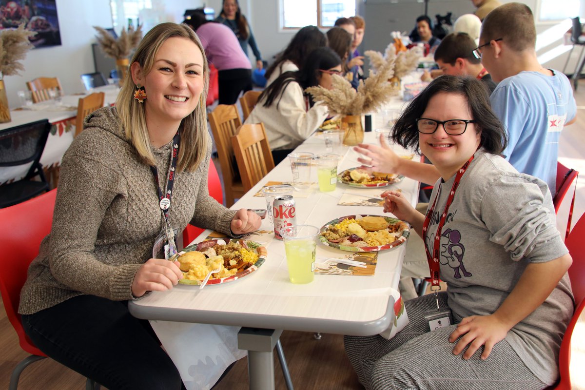 barrington220's tweet photo. Friendsgiving at the Barrington Transition Program! The students helped cook up a feast! 🦃 #ThePlaceToB https://t.co/KPUk5CVQUU