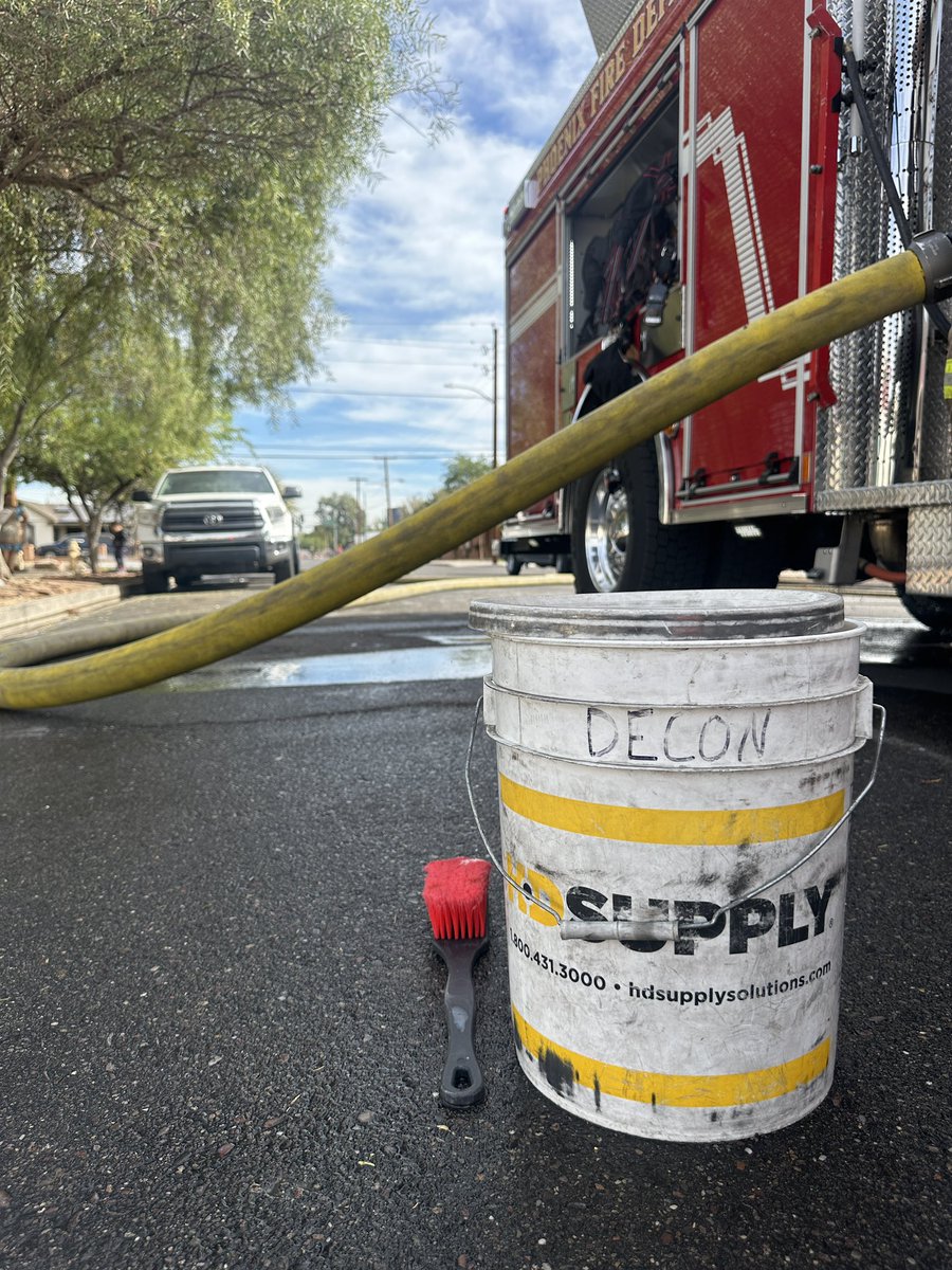 PHXFire's tweet photo. #PHXFire rescued a dog from one of the involved units and reunited him safely with the owner. The community assistance program will be working with the displaced occupants to secure temporary shelter. The cause of the fire is under investigation. https://t.co/OEYZpcLMoQ