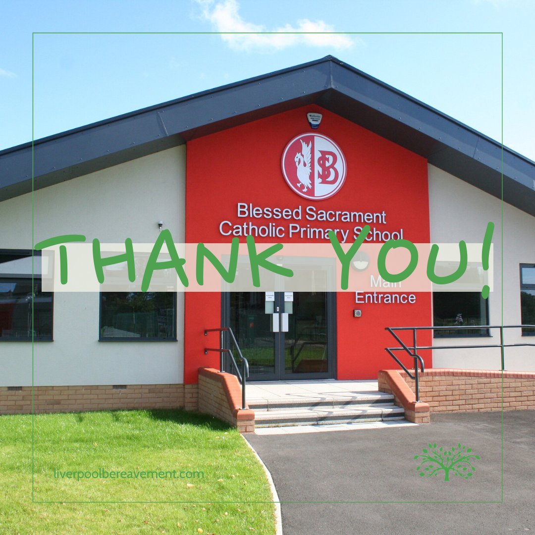 Huge thanks to <a href="/BSPrimary/">Blessed Sac Primary</a> in Aintree for raising £650.00 for our Oakleaf Children’s Service through a cake &amp; biscuit sale! 🧁 Your generosity supports young people through grief. 💙 #ThankYou #ChildGrief #OakleafService