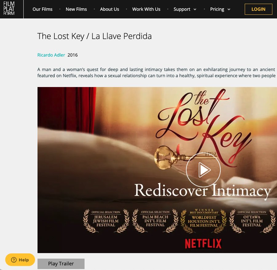 thelostkeyfilm's tweet photo. FOR IMMEDIATE RELEASE:
Educational Distribution

We´re thrilled to announce a worldwide educational distribution agreement with FILM PLATFORM (Tel Aviv), a market leader with access to 2,500 high schools, universities, religious centers, NGOs, and more.

@FilmPlatformEdu https://t.co/cmGS7QwSmT