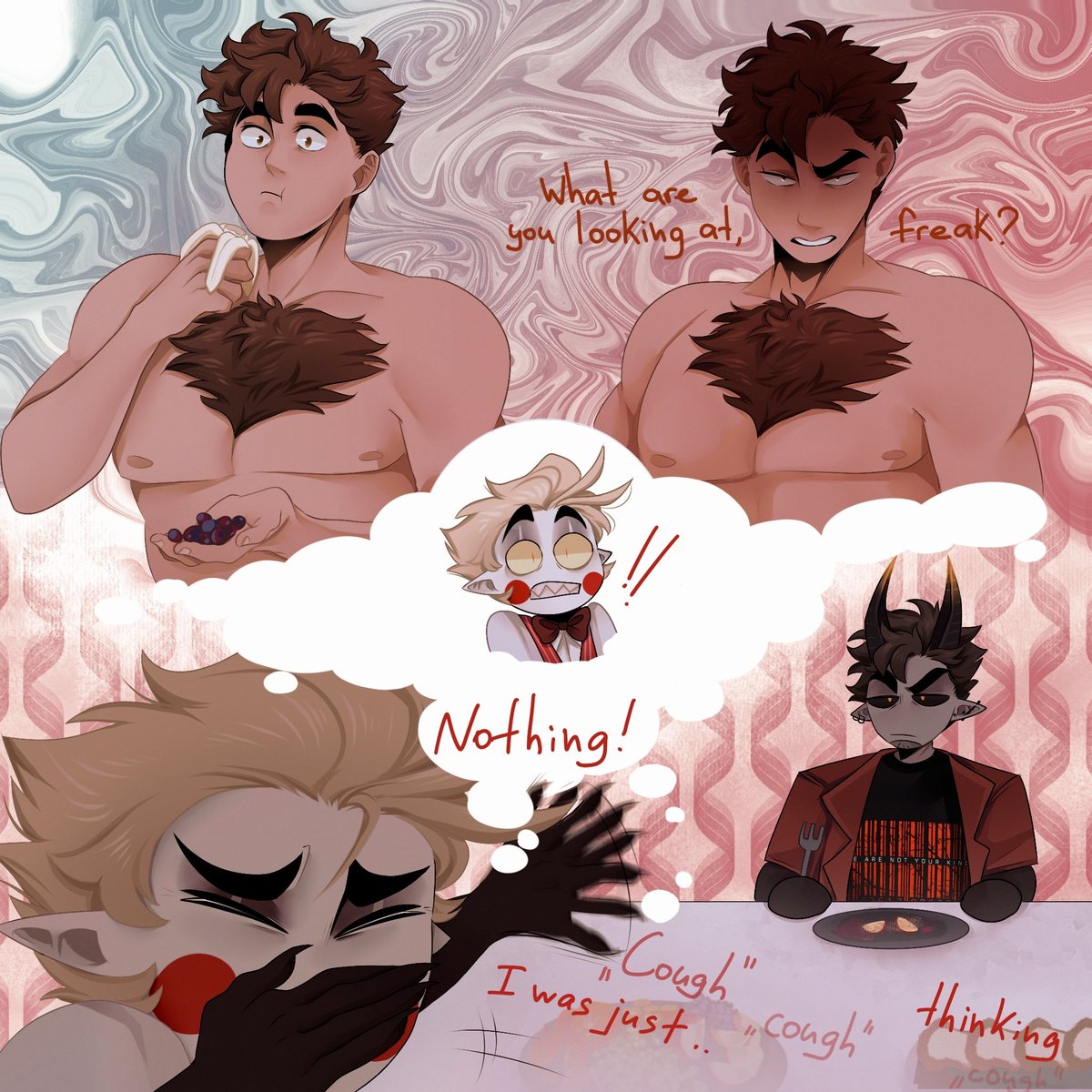 I'm finally drawing this comic again🙂‍↕️ #adamsapple