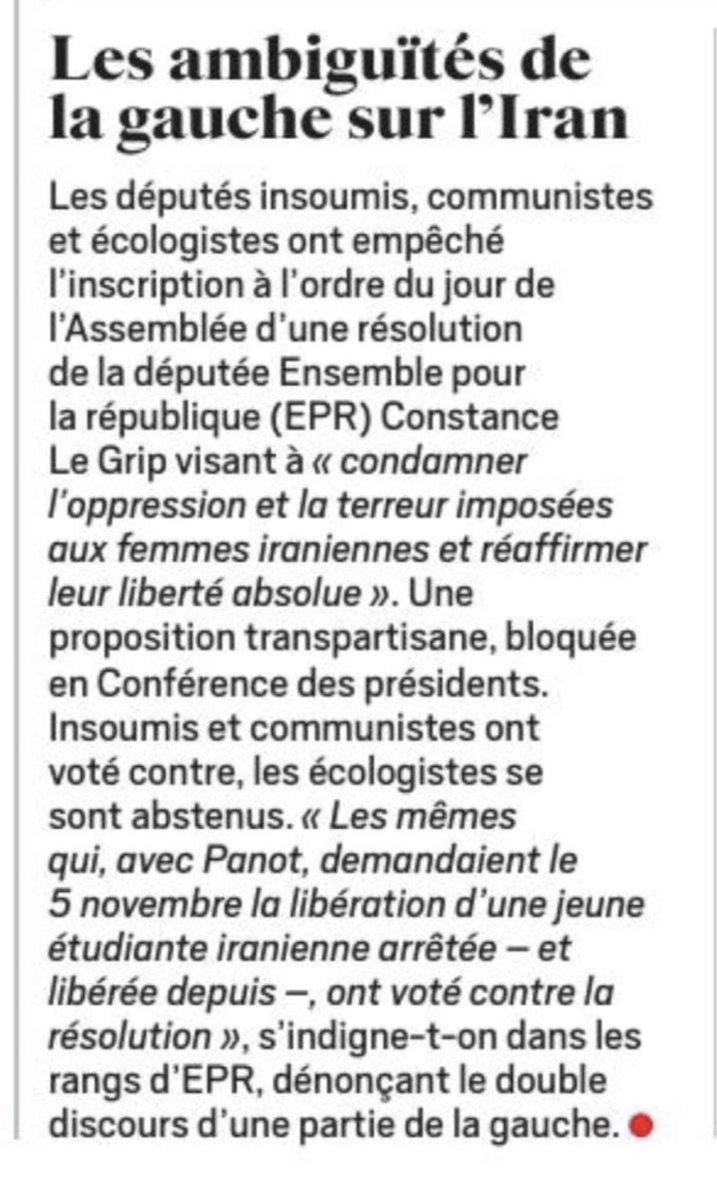 Sans commentaire.

Les femmes iraniennes peuvent bien se brosser, il y en a qui ont des agendas plus importants que de les soutenir, même symboliquement.