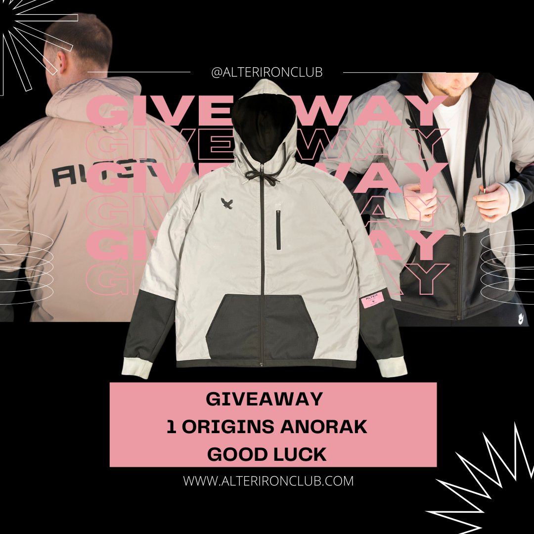 We are GIVING AWAY 1 of our Origins Collection Anorak Jackets to one of you!

Drawing the winner in 1 week.

Good luck!

How to enter:
gleam.io/iuQJA/alter-ir…