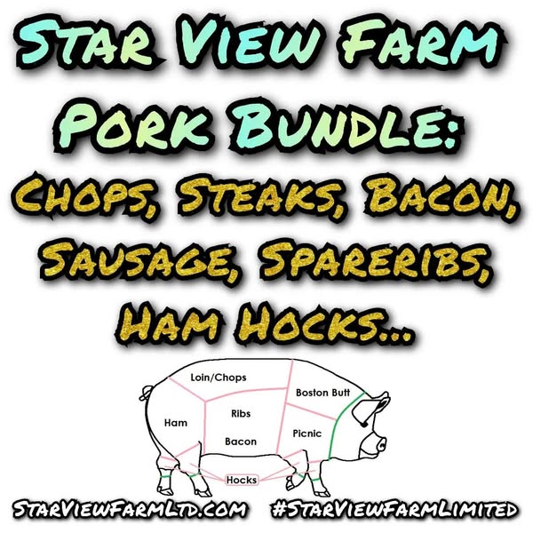 StarViewCrypto's tweet image. We are offering #BundleDeals.
Included in these bundles will be a variety of our #BerkshirePork
A bundle can include #PorkChops #PorkChop #PorkSteaks #PorkSteak #PorkRoasts #PorkRoast #PorkShoulder #PorkTenderloin PorkLoin #PorkBelly #Bacon #CuredBacon #CountryStyleRibs