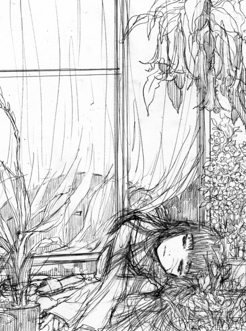 冬コミは夏コミと同じく、新刊二冊でイくぜオラーッ!と甘い考えをかましてましたが、無理っぽいので新刊一冊で…二冊め予定だったエロカラープチ絵本「彼女の窓辺」の下がきです。 