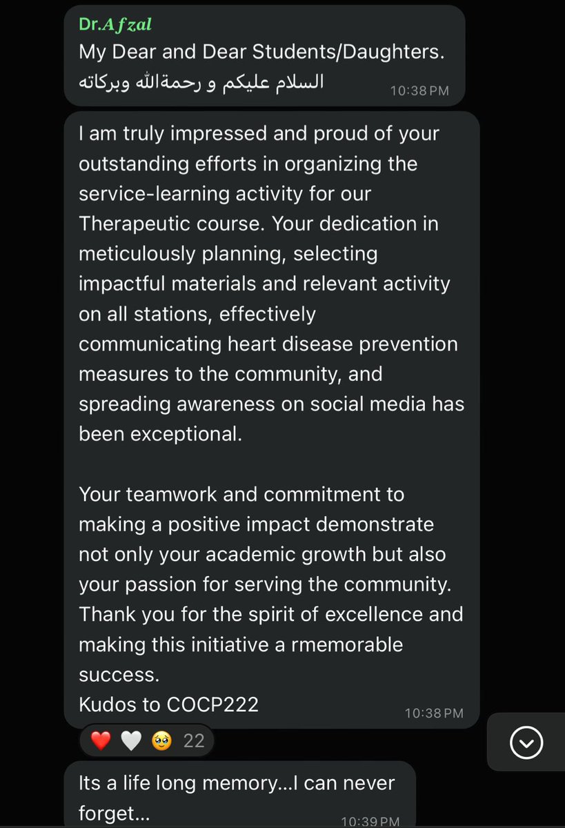 With great respect and gratitude, we thank Dr. Afzal for his outstanding support, dedication, and collaboration. Your unwavering commitment to excellence has been a cornerstone of our academic journey
<a href="/Dr_AfzalHaqAsif/">Dr. Afzal Haq Asif</a> 🙏🏼🤍