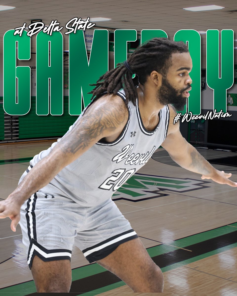 GAME DAY! 🏀

🆚: Delta State University
📺: statesmensportsnetwork.com
📊: uamsports.com/coverage
🏟️: Walter Sillers Coliseum
📍: Cleveland, MS
⌚️: 7:30 PM

#WeevilNation