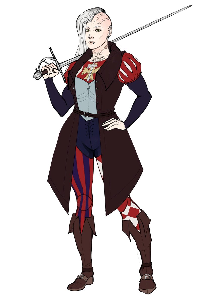 Once again changed the design of my witch hunter in #WFRP campaign. Although this time it makes sense because she left her old clothes in the cold mountain lake (Heart of Glass was an amazing adventure)

#WarhammerArt