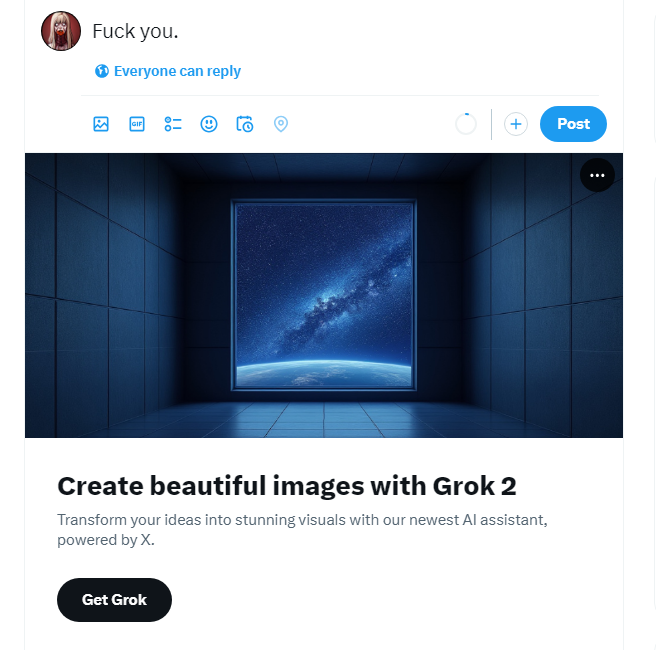 Begging y'all to drop this shithole. I poke back to see who's moved on and where to follow, and check on DMs. Just a bunch of white supremacists running this clown show, circle jerking each other all the way to Mars with what little meat they can dig out of each others' pants.