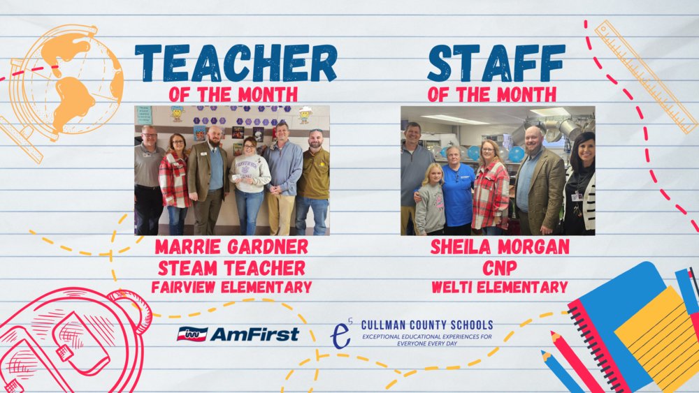 CCBOEAL's tweet photo. November CCBOE/AmFirst Teacher, Staff of the Month https://t.co/qYNzDRs1F3 https://t.co/bkcklr60Rr