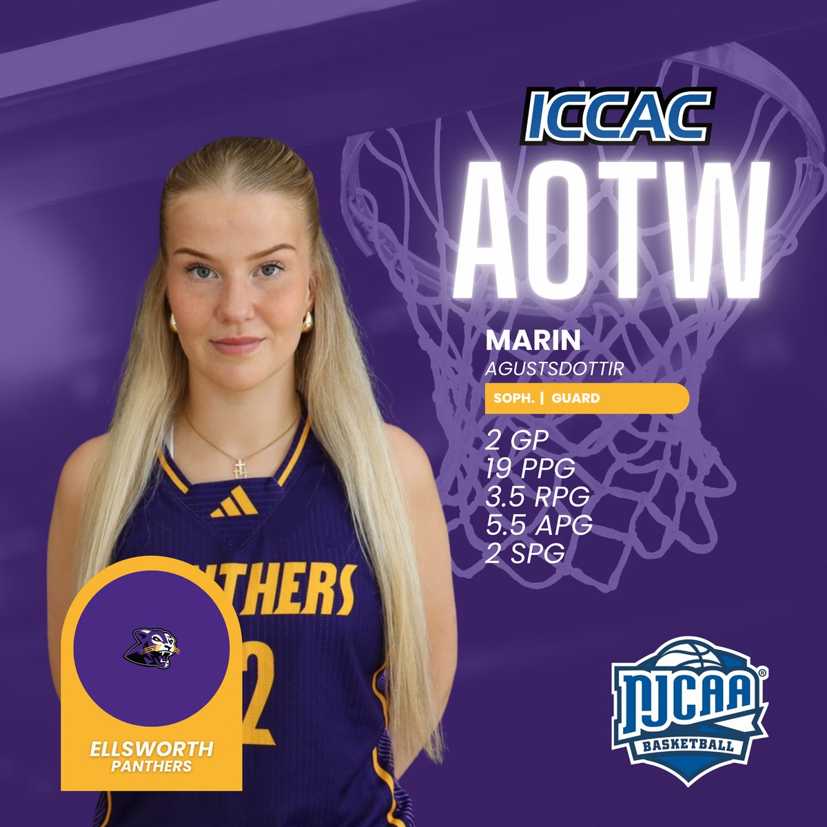 ICCAC Sports (@iccacsports) on Twitter photo ATHLETE OF THE WEEK
ποΈNOV. 18-24
WOMEN'S BASKETBALLπ
<a href="/NIACCWBball/">NIACC Women's Basketball</a> Alexis Schroeder
<a href="/IowaLakesWBB/">Iowa Lakes WBB</a> Gracelyn Deputy
<a href="/ECC_WBBall/">EllsworthWBBall</a> Marin Agustsdottir
πbit.ly/4fIlxYB
#NJCAABasketball π ATHLETE OF THE WEEK
ποΈNOV. 18-24
WOMEN'S BASKETBALLπ
<a href="/NIACCWBball/">NIACC Women's Basketball</a> Alexis Schroeder
<a href="/IowaLakesWBB/">Iowa Lakes WBB</a> Gracelyn Deputy
<a href="/ECC_WBBall/">EllsworthWBBall</a> Marin Agustsdottir
πbit.ly/4fIlxYB
#NJCAABasketball π