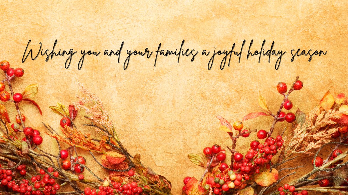 Wishing you and your families a joyful holiday season filled with the blessed assurance of a Risen Savior, Jesus Christ.   

Peace be with you, 
Rev. Dr. Gina Jacobs-Strain 
General Secretary 
American Baptist Churches USA