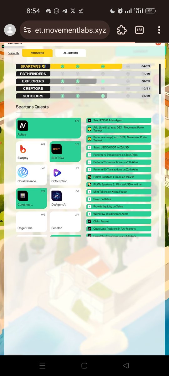commyrichy's tweet image. My @movementlabsxyz movement testnet journey
I had fun working on Spartans Guild the most, testing project dapps such as @avituslabsxyz @EchelonMarket @Curvance and more.
While I enjoyed interacting with other Guilds, I still love Spartans tasks the most.😁 #movementtestnet