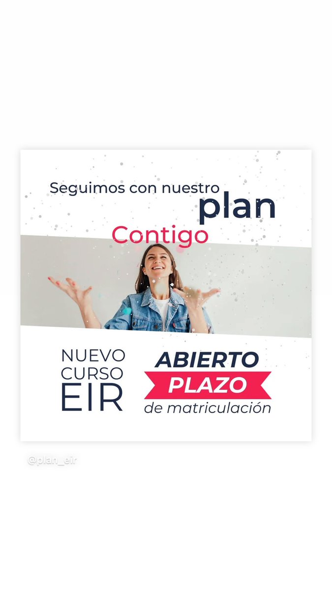 Continuamos el plan, contigo <a href="/planEIR/">planEIR Enfermería</a> #EIR #especilidadenfermera #reconocimientoeir
