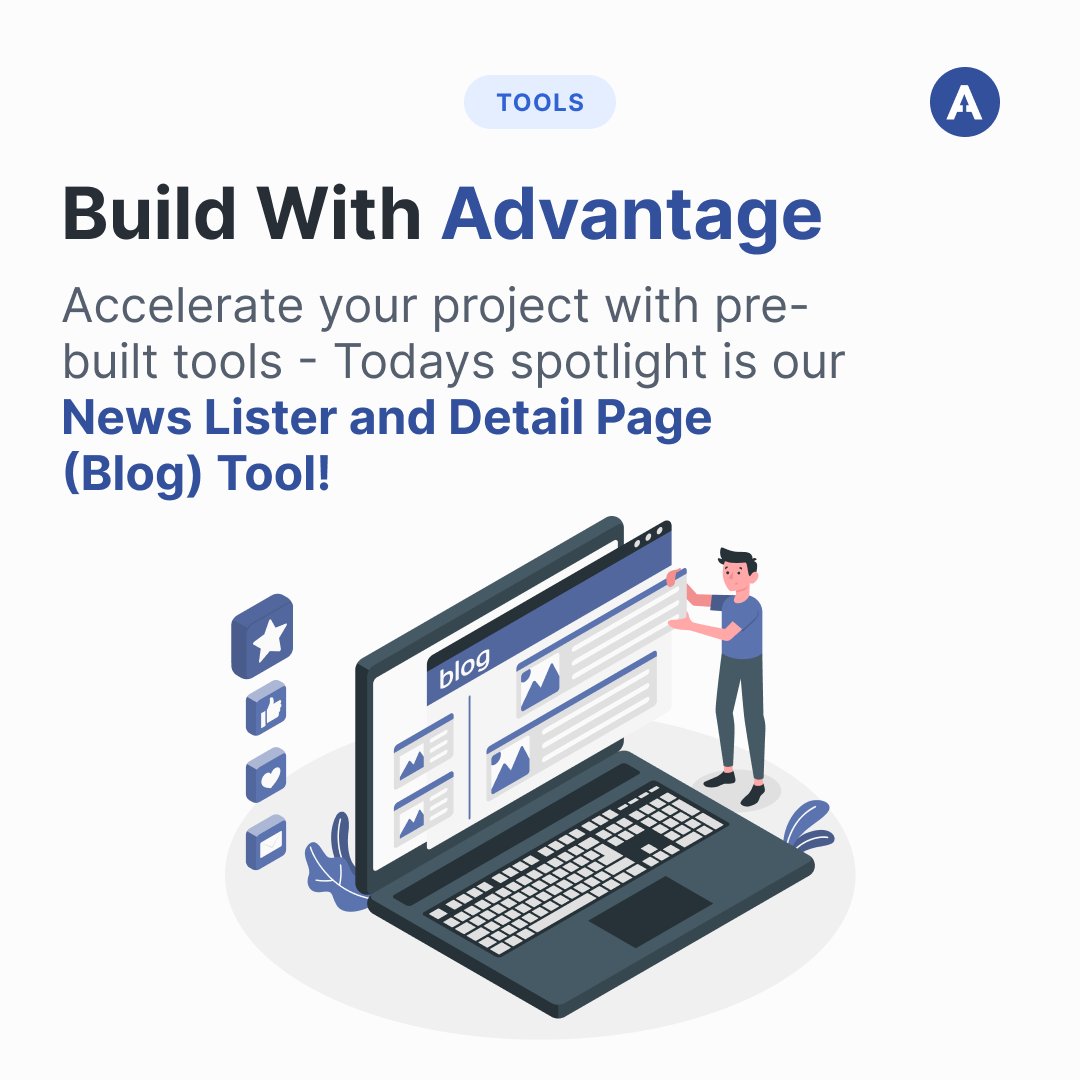 advantagecsp's tweet image. 🚀 Build with Advantage! Accelerate your project with our pre-built modules. Today&apos;s spotlight: the News Lister &amp;amp; Detail Page Blog Tool! 📰✨ 

#WebDevelopment #TechTools #BoostYourProject
