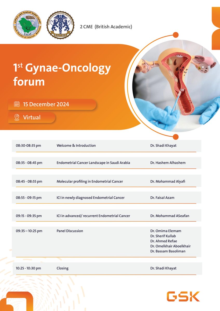 SSIM.KAU (@ssim_kau) on Twitter photo Gynae-Oncology forum
15 December 2024
Virtual
For free registration
zoom.us/webinar/regist…
<a href="/letstalkmed/">Let's Talk Medicine</a> <a href="/DoctorsWorld_/">تجمع أطباء العالم</a> <a href="/doctorksa/">DoctorKSA Medical</a> <a href="/studentdoctor/">Student Doctor Network</a> <a href="/studentdoctor/">Student Doctor Network</a> <a href="/TheDoctors/">The Doctors</a> <a href="/Jed_StudentClub/">نادي الطلاب - جـدة</a> <a href="/StudentsofKSAUH/">نادي الطلاب</a> <a href="/googlestudents/">Google Students</a> <a href="/googlestudents/">Google Students</a> <a href="/GoogleKyiv/">GoogleStudents</a> <a href="/googlestudents/">Google Students</a> Gynae-Oncology forum
15 December 2024
Virtual
For free registration
zoom.us/webinar/regist…
<a href="/letstalkmed/">Let's Talk Medicine</a> <a href="/DoctorsWorld_/">تجمع أطباء العالم</a> <a href="/doctorksa/">DoctorKSA Medical</a> <a href="/studentdoctor/">Student Doctor Network</a> <a href="/studentdoctor/">Student Doctor Network</a> <a href="/TheDoctors/">The Doctors</a> <a href="/Jed_StudentClub/">نادي الطلاب - جـدة</a> <a href="/StudentsofKSAUH/">نادي الطلاب</a> <a href="/googlestudents/">Google Students</a> <a href="/googlestudents/">Google Students</a> <a href="/GoogleKyiv/">GoogleStudents</a> <a href="/googlestudents/">Google Students</a>