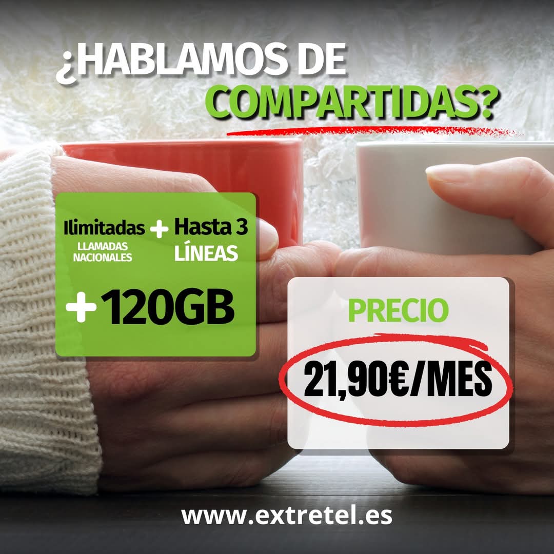 extretel's tweet photo. 😲 ¡Mira que precios!😲

🟢 ¿Hablamos? 

🟢 “Las #pequeñas cosas nos hacen #grandes"
📱 900 869 898
📲 +34 698 931 251 (Desde el extranjero- Telegram - Whatsapp)
💻 https://t.co/wl7VOt9JJs

#Llamadas #Tarifazo #extretel #FIJO #movil #fibra #tv #maximavelocidad #Conecta
#GH26N https://t.co/cEBS1Z7gSX