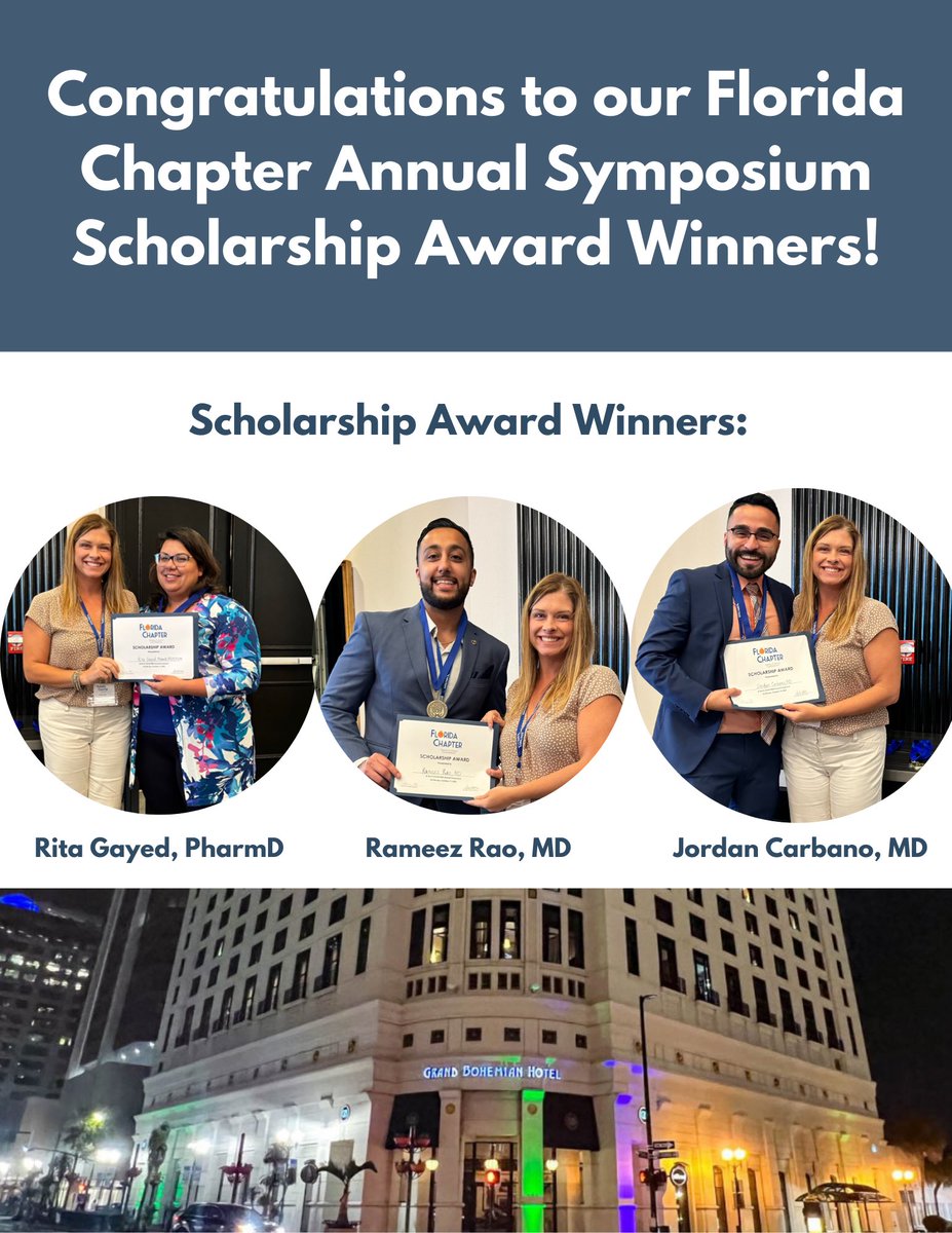 Congratulations to our Annual Symposium Scholarship Award winners! #FLSCCM