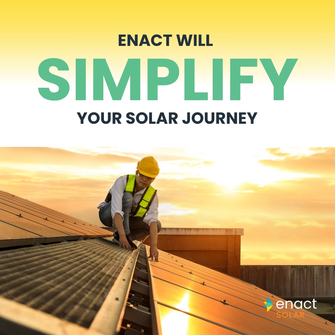 ENACTSOLAR's tweet image. Not sure which solar panels are right for your home? 🌞 Let Enact simplify the process -- we make going solar stress-free, so you can focus on saving energy and money. 💡💵 

#SolarMadeSimple #EnactSolar