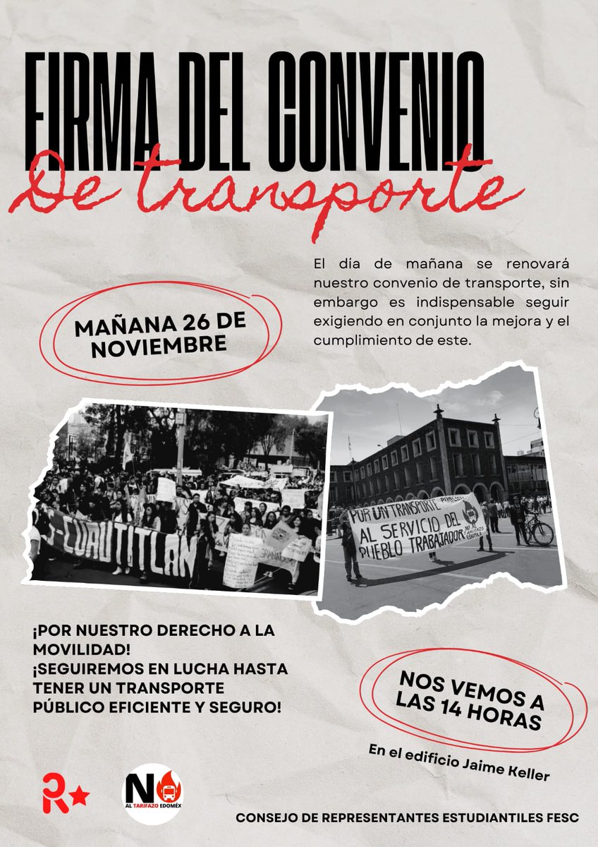 El día de hoy se firma el convenio de seguridad y transporte en la FES Cuautitlán. La #Movilidad es un #derecho y por ello, seguimos exigiendo al gobierno de <a href="/delfinagomeza/">Delfina Gómez A.</a> y <a href="/Claudiashein/">Claudia Sheinbaum Pardo</a> que se garantice, promoviendo tarifas preferenciales para estudiantes y transporte gratuito