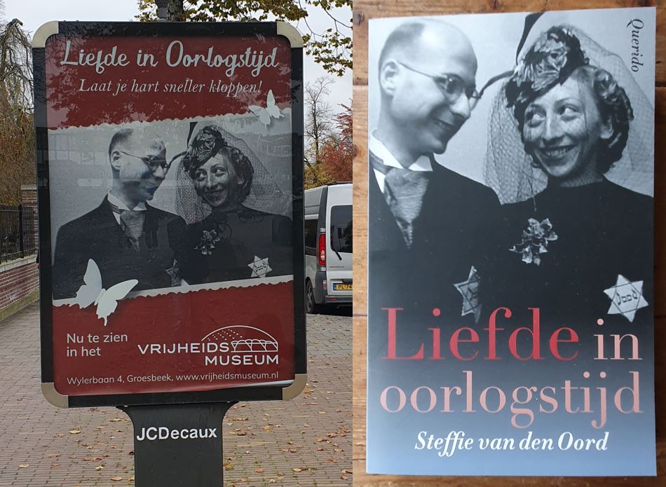 Op heel veel plaatsen in Nijmegen hangen affiches voor de tentoonstelling Liefde in oorlogstijd in het
<a href="/Vrijheidsmuseum/">Vrijheidsmuseum</a> (Groesbeek). Deze is geïnspireerd op het gelijknamige boek van <a href="/steffievdoord/">Steffie van den Oord</a>