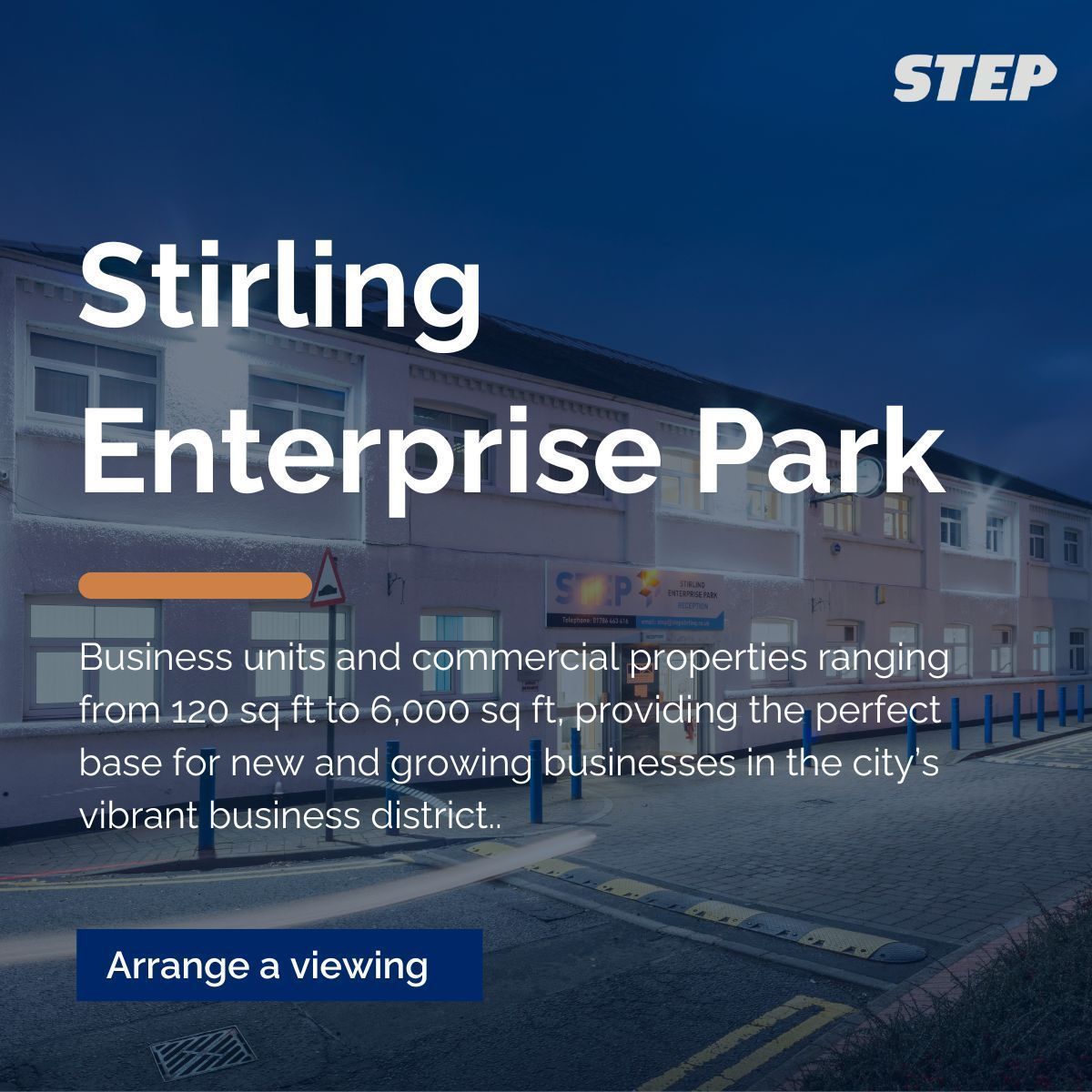 Startups or scale-ups, we’ve got the space for you! STEP offers business units from 120 sq ft to 6,000 sq ft in Stirling’s vibrant business district. Ready to grow? 

Contact us today to find out more! buff.ly/4hXaGfb 
#BusinessGrowth #WorkSpaceSolutions #STEP #Stirling